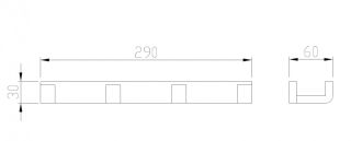 Вешалка на четыре крючка ABBER Westen AA1751 хром